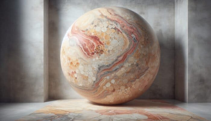 A sealed travertine floor showcasing vibrant colours and patterns, resisting dullness from dirt and wear.