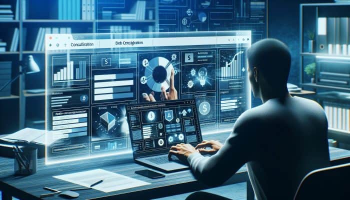 Best Resources for Finding Debt Consolidation Lenders in the UK: | DCL Best Resources for Finding Debt Consolidation Lenders in the UK: Person using laptop to compare debt consolidation loans on MoneySuperMarket, Compare the Market, GoCompare.