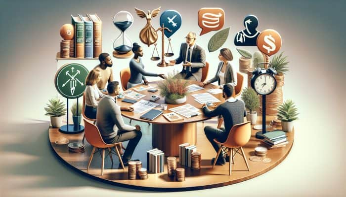 Best Resources for Finding Debt Consolidation Lenders in the UK: | DCL Diverse group receiving personalized debt advice from StepChange and Citizens Advice in a supportive UK charity setting.