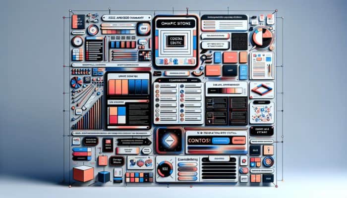 A digital interface showcasing visual hierarchy with large, bold headings, contrasting colors, and icons for enhanced scannability.