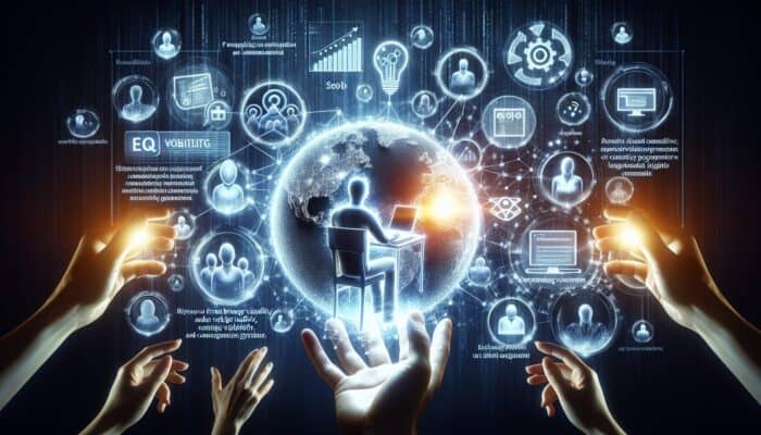 Person engaging in forum discussions, embedding links to boost website SEO and visibility.