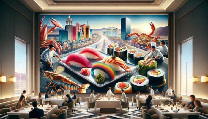 Best Las Vegas Restaurants for Sushi Fans: Las Vegas sushi scene with signature dishes like Tuna Tataki and Truffle Uni.