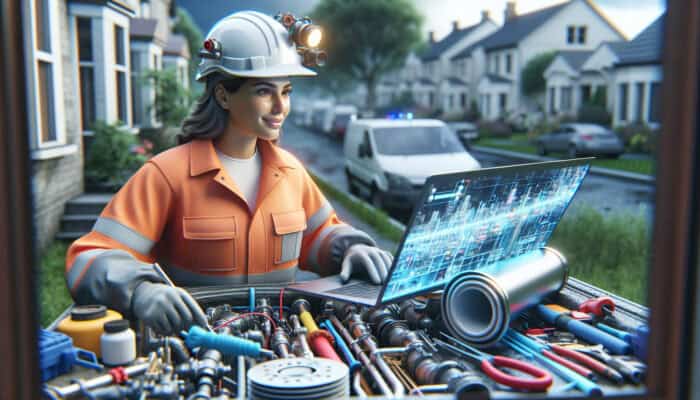 A skilled sewer repair professional fixing a complex issue in New Westminster.