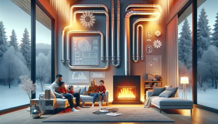 A modern Burnaby home with a furnace system providing warm, cozy comfort to a family in winter.