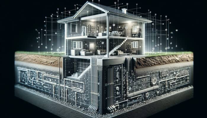 Foundation Drainage Services in Burnaby: Cross-section of a home foundation with effective drainage systems preventing water damage and mold.