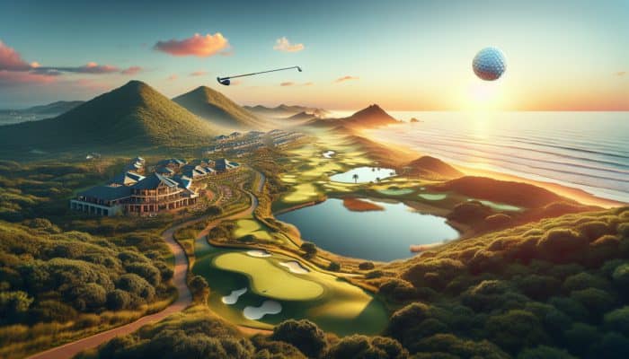 Luxurious golf estate on KwaZulu-Natal coast with championship course, vibrant community, and stunning ocean views.