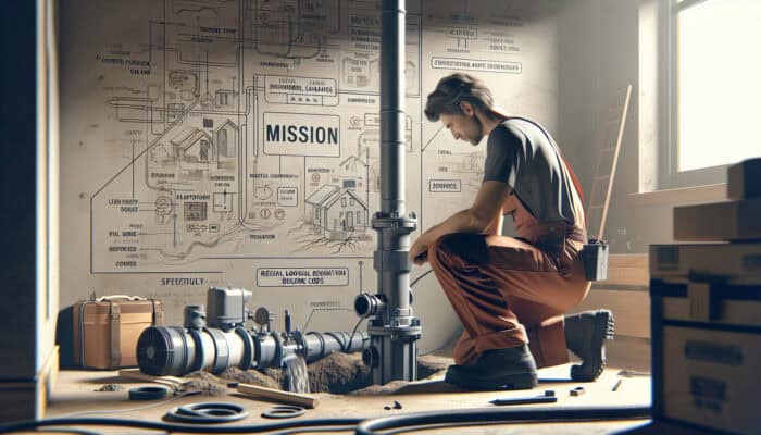 A professional installer setting up a sump pump in Mission, Canada, tailored to local conditions and codes.