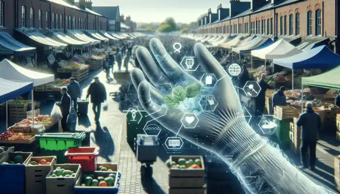 Eco-friendly polythene gloves at Eastleigh market, showcasing sustainable materials and high-quality comfort.