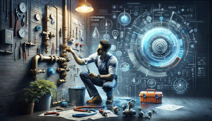 A plumber in Kitsilano repairs a water valve, ensuring efficiency and durability.