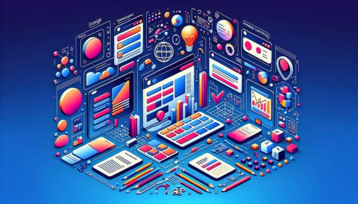 Website Design in Ivybridge for Small Business: A visually appealing website with seamless layout, vibrant colors, clear typography, and engaging imagery for optimal user experience.