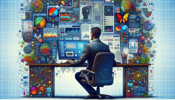 A local Ivybridge website designer at work, displaying diverse website designs and regional market analysis.