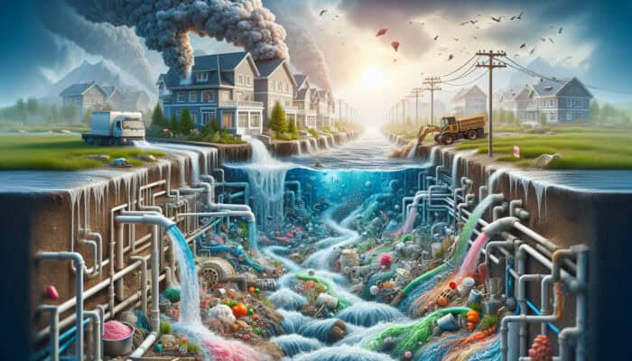 Backflow Testing Services in Port Coquitlam: Illustration of backflow with contaminated water flowing back into clean supply, showing health risks in residential and commercial settings.